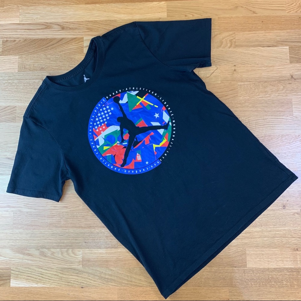 M New Micheal Jordan Black Tshirts